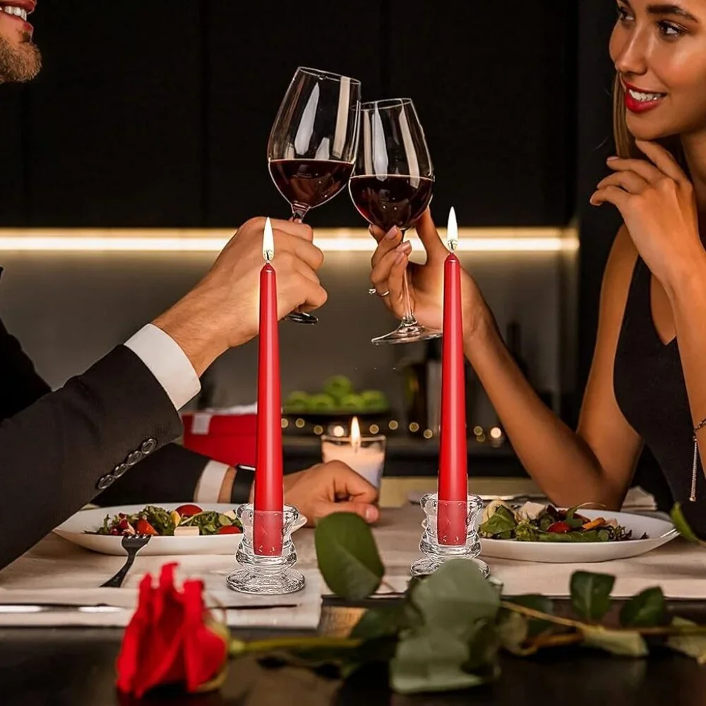 Sturdy 12PCS Taper Candle Holders for Romantic Table Decor & Celebrations